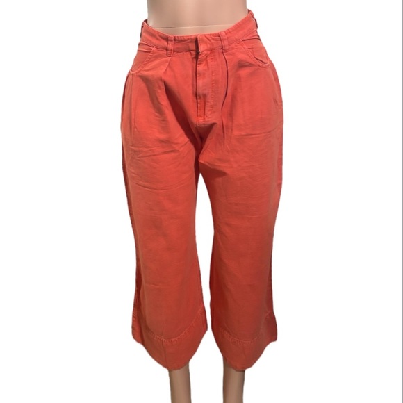 NWT FREE PEOPLE Sweet Talk Chino Cropped Pants - Picture 3 of 16